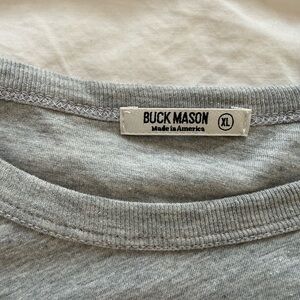 Buck Mason Pima Boxy Crew, short sleeve, Graphite, Size XL